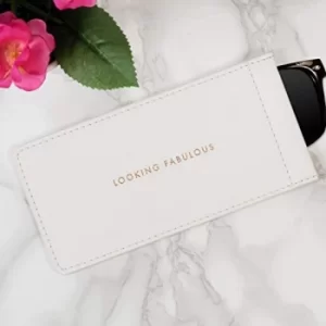 Image of 'By Appointment' Cream Leatherette Glasses Case