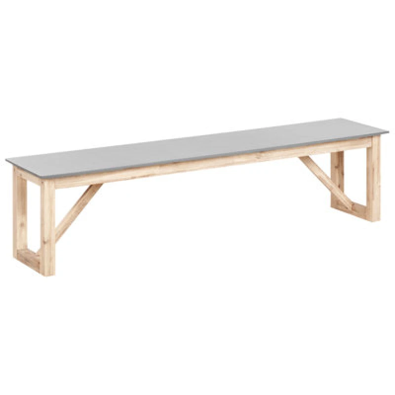 Image of Beliani Garden Bench Notteri 180 Cm Concrete Grey