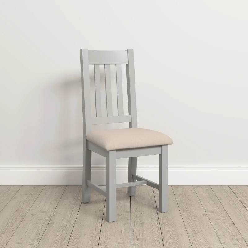 Image of Second Nature Windsor Pair Of Dining Chairs Pebble Grey