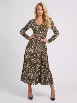 Image of Guess Animalier Long Dress