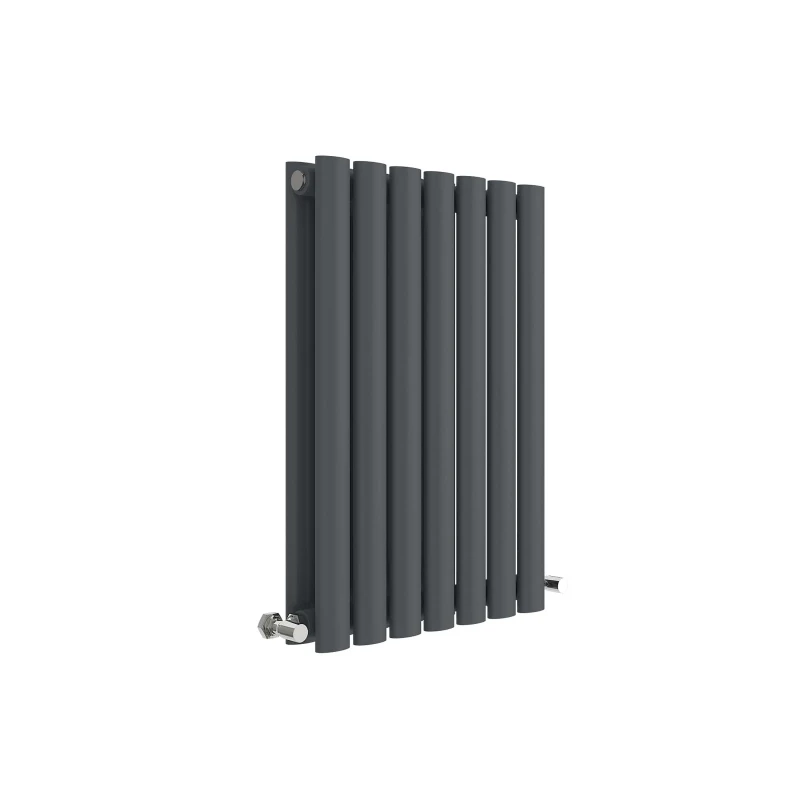 Image of Balterley Embrace Horizontal Double Panel Radiator, 600mm x 412mm - Anthracite in Grey Grey Unisex