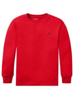 Image of Ralph Lauren Boys Classic Long Sleeve T-Shirt - Red