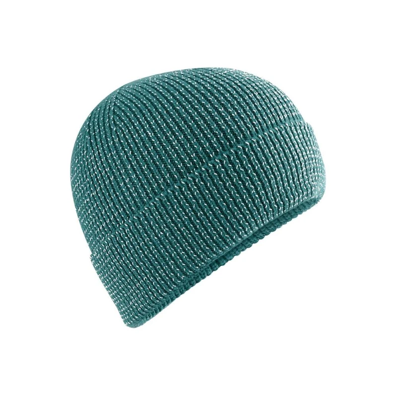 Image of Beechfield Mens Streetlite Reflective Beanie in Green Green Male One Size