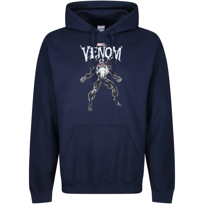 Image of Marvel Venom Hoodie Unisex Adults - Blue Blue S