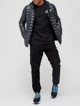Image of adidas Varilite Hooded Jacket - Black, Size 2XL, Men