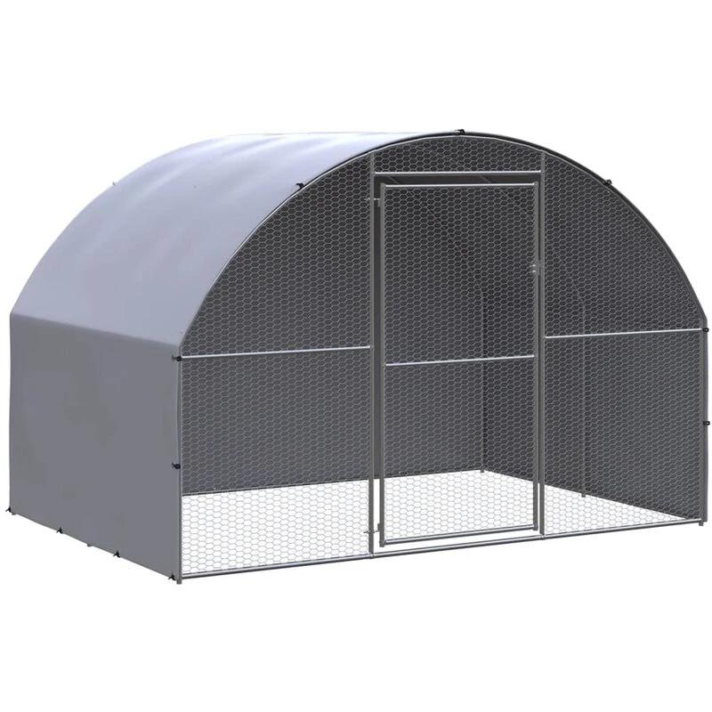 Image of VIDAXL Outdoor Chicken Coop 3x2x2 m Galvanised Steel Vidaxl 8720286844953