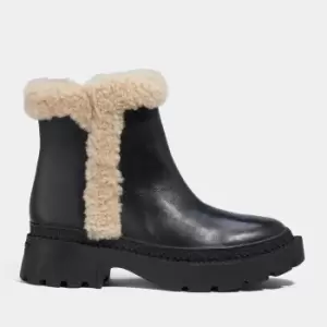 Image of Coach Jane Leather and Shearling Chelsea Boots - UK 7