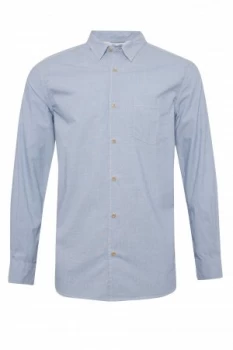 Image of Mens French Connection End On End Loose Collared Shirt Royal Blue