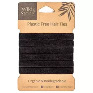 Image of Wild & Stone Plastic Free Hair Ties - Black