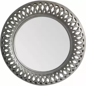 Image of Tessere Antique Silver Wall Mirror - Premier Housewares