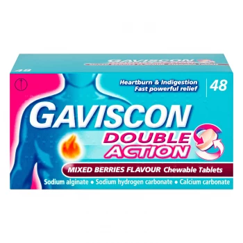 Image of Gaviscon Heartburn Double Action Mixed Berry Tablets X48