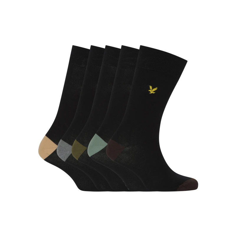 Image of Lyle and Scott Mens Crew Socks Black male Mens 7-11