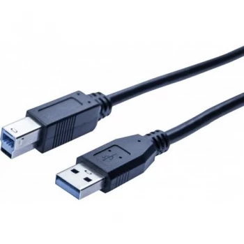 Image of 1.8m USB 3.0 A To B Black Cable