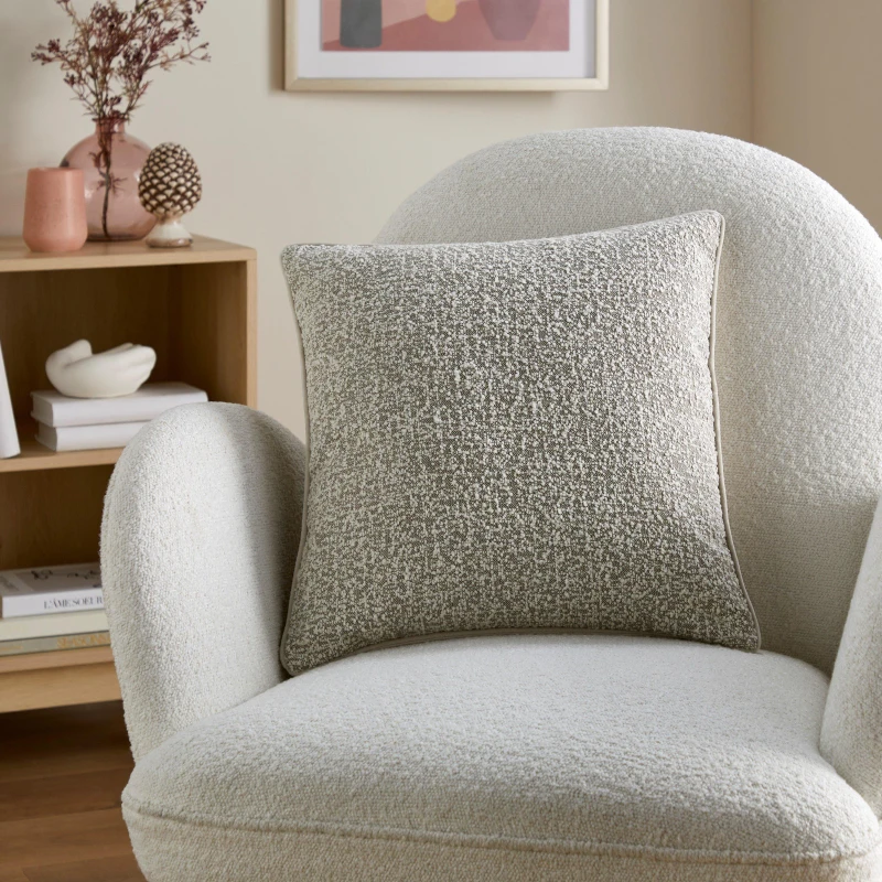 Image of Homelife 2 Pack Boucle Cushion Cover - Brown Brown One Size