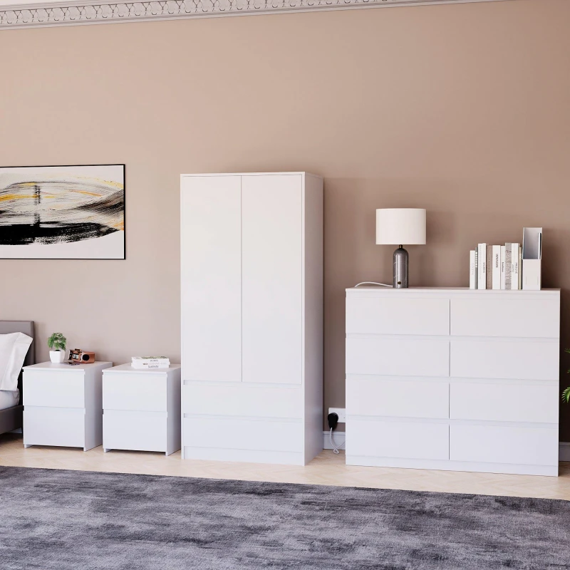 Image of Lassic Vida Designs 4 Piece Denver Bedroom Set 5 White unisex One Size