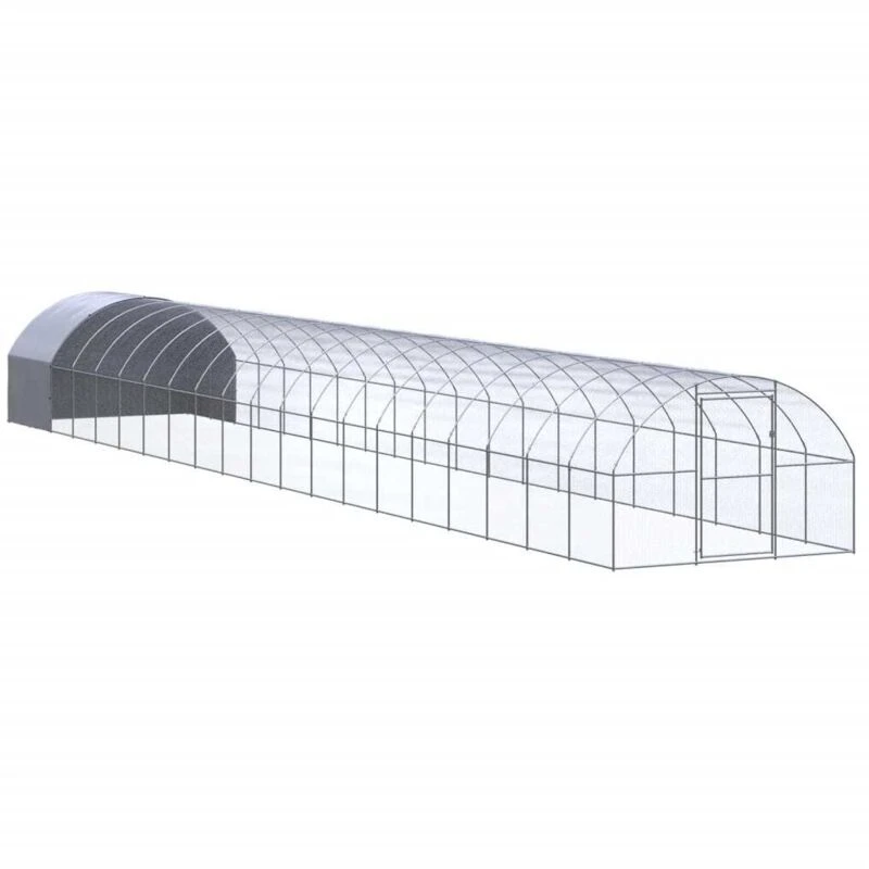 Image of VIDAXL Outdoor Chicken Coop 3x20x2 m Galvanised Steel Vidaxl 8720286845028