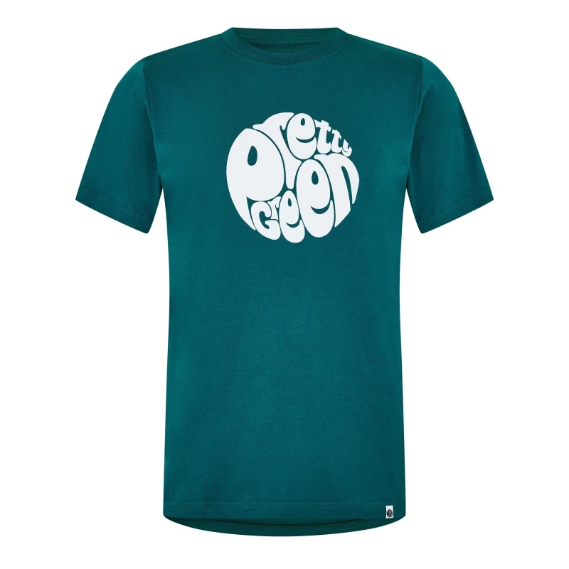 Image of Pretty Green Mens Gillespie Logo Regular Fit T-Shirt Teal male Small