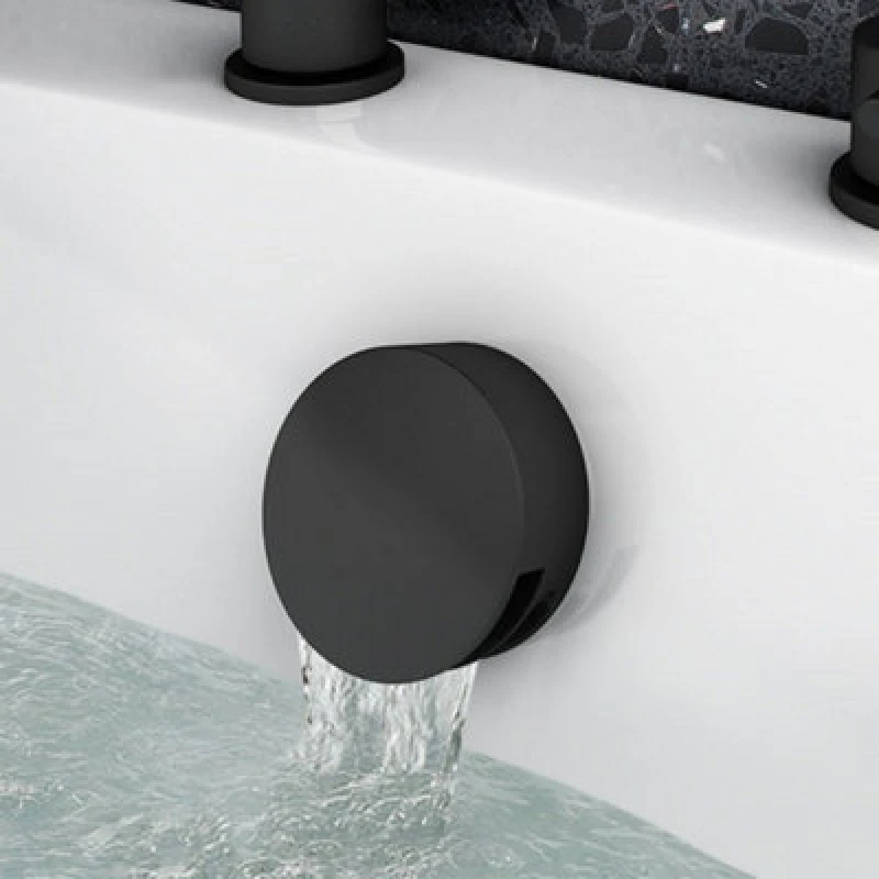 Image of Nes Home Bath Modern Matte Black Filler, Sprung Waste & Overflow And Easy Clean