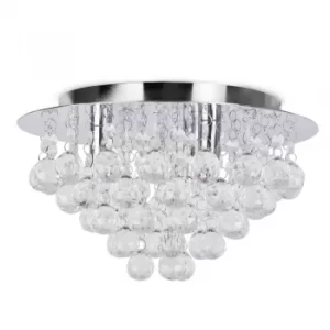 Image of Nakita Droplet Flush Ceiling Light in Chrome