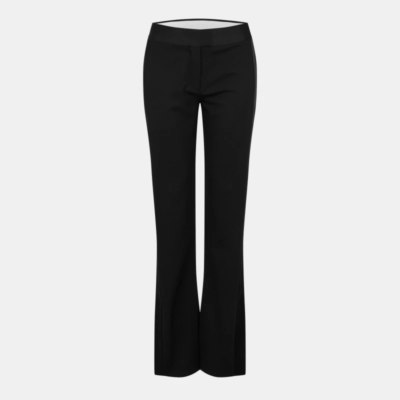 Image of Off White Womens Knitted Relaxed Fit Trousers Black female 6 (2XS)