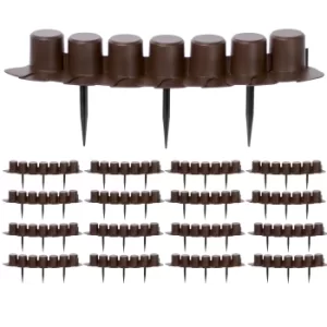 Image of 2 x Lawn Edge Bed Frame Set Brown 8,1m