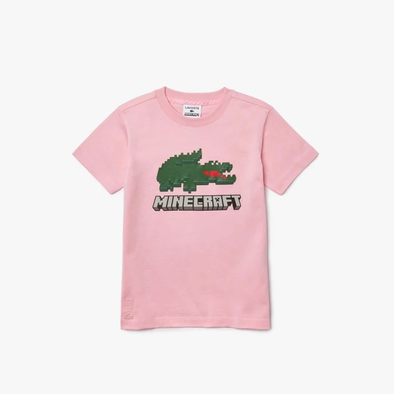 Image of Lacoste Organic Cotton T-Shirt - Pink Pink 6