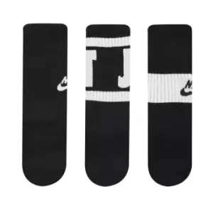 Image of Nike 3 Pack of Just Do It Crew Socks - Black