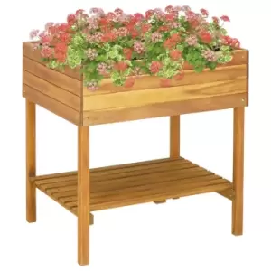 Image of Vidaxl Raised Garden Planter 78.5x58.5x78.5cm Solid Acacia Wood