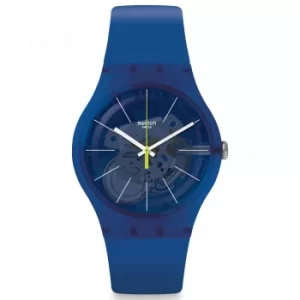 Image of Swatch New Gent Blue Sirup Quartz Unisex Watch SUON142