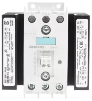 Image of Siemens 20 A 3P-NO Solid State Relay, Zero Crossing, DIN Rail, Thyristor, 600 V Maximum Load