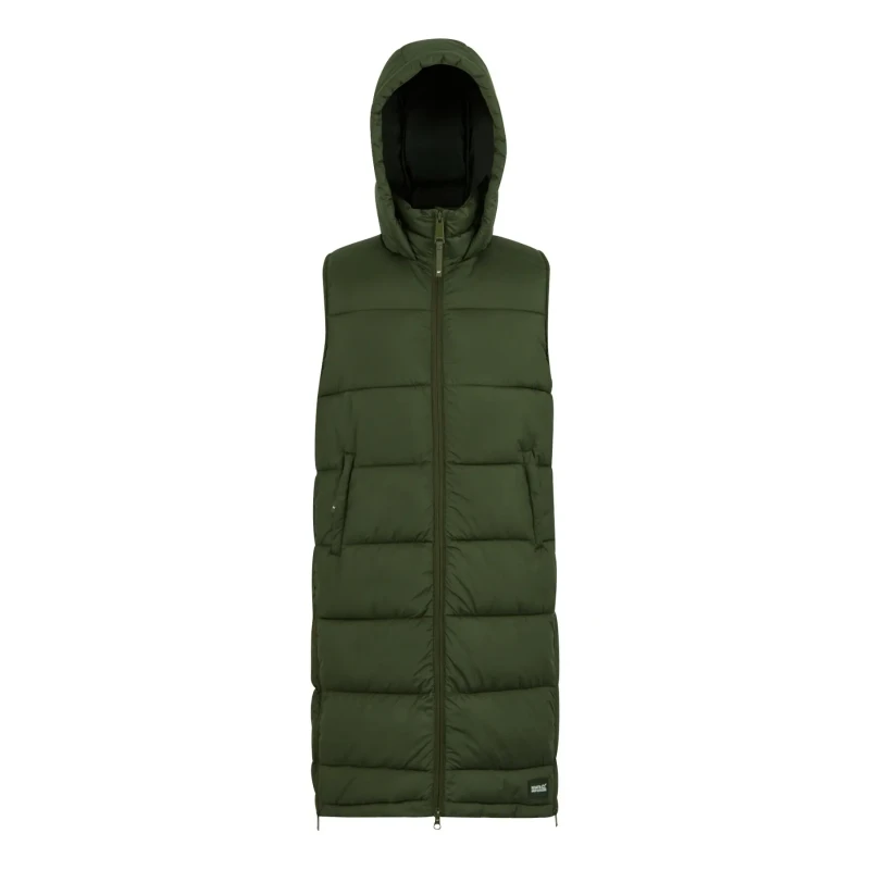 Image of Long sleeveless puffer For Her Regatta Ganella Vert Female 40