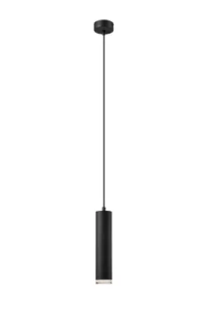 Image of Franco Slim Pendant Ceiling Lights Black, 1x E27
