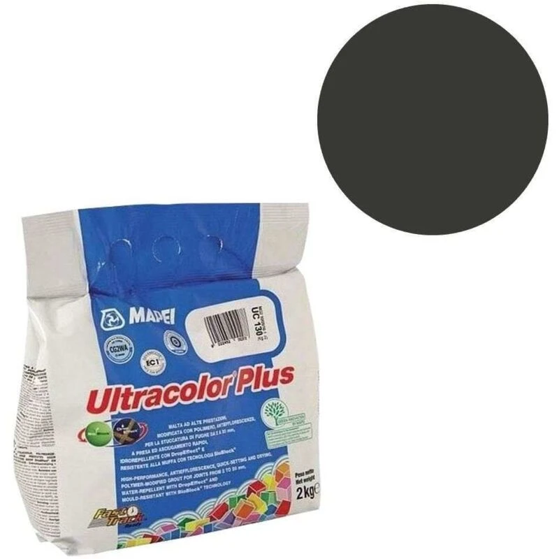 Image of MAPEI Mapei Ultracolor Plus Grout 120 Black 2kg BMU120P