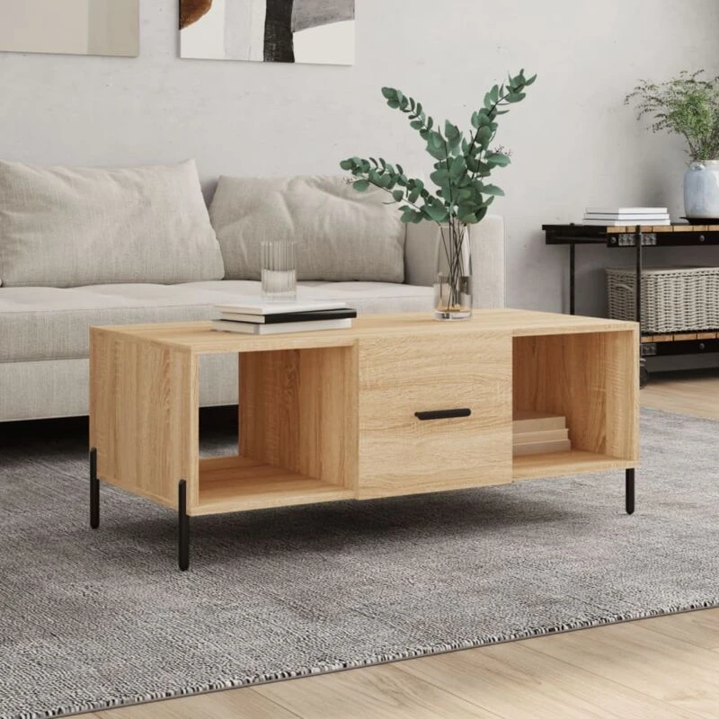 Image of VIDAXL Coffee Table Sonoma Oak 102x50x40cm Engineered Wood Vidaxl 829311