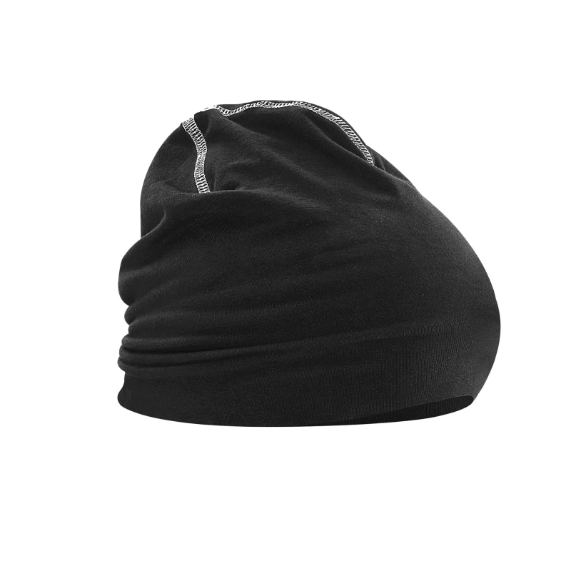 Image of Beechfield Beechfield Men Hemsedal Cotton Beanie in Jet Black Jet Black One Size Male 5063377395693