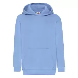 Image of Fruit Of The Loom Childrens Unisex Hooded Sweatshirt / Hoodie (5-6) (Sky Blue)