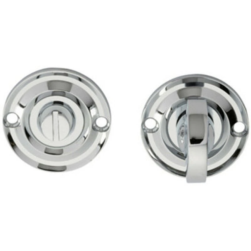 Image of Loops Small Bathroom Thumbturn Lock And Release Handle 67mm Spindle Polished Chrome Multi unisex