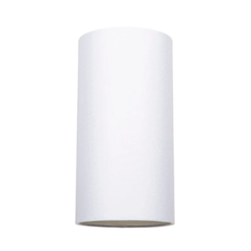 Image of Happy Homewares Contemporary And Stylish White Linen Fabric Tall Cylindrical 25Cm Lampshade