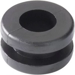 Image of HellermannTyton HV1302 PVC BK M1 Cable grommet Terminal max. 8mm PVC Black