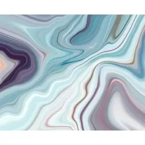 Image of Origin Murals Marbled Ink Soft Teal Wall Mural - 3.5m x 2.8m