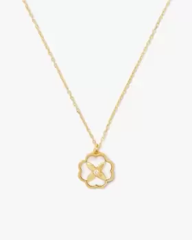 Image of Kate Spade Heritage Bloom Pendant, Cream/Gold, One Size