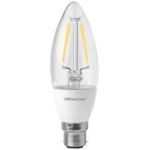 Image of Megaman 3.2W LED BC B22 Filament Candle Warm White Dimmable - 143764