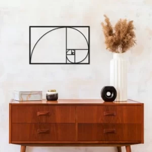 Image of Golden Ratio Black Decorative Metal Wall Accessory