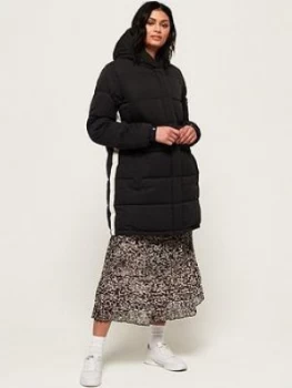 Image of Superdry Sphere Padded Ultimate Jacket - Dark Grey, Size 12, Women