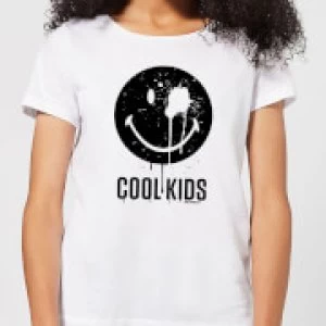 Image of Smiley World Slogan Cool Kids Womens T-Shirt - White - S