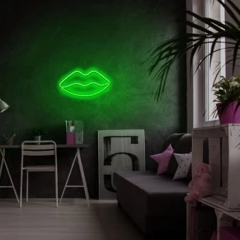 Image of Lips - Green Green Wall Lamp