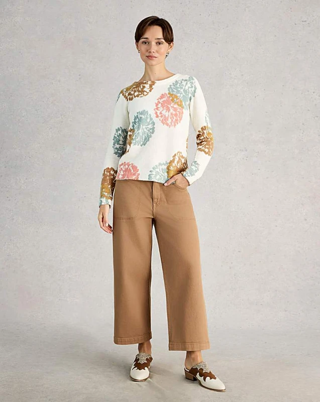 Image of White Stuff White Stuff Jodie Jumper Ivory Print - White Stuff - Size: 10 Ivory Print Female 10 ZD45001