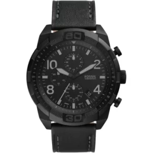 Image of Fossil Bronson Chronograph Black Eco Leather Watch