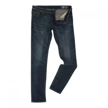 Image of Diesel Sleekner SJ Jeans - Mid Dark Wash