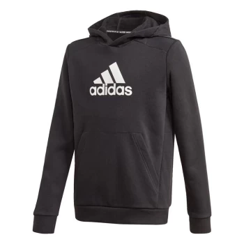 Image of adidas Logo Hoodie Kids - Black / White